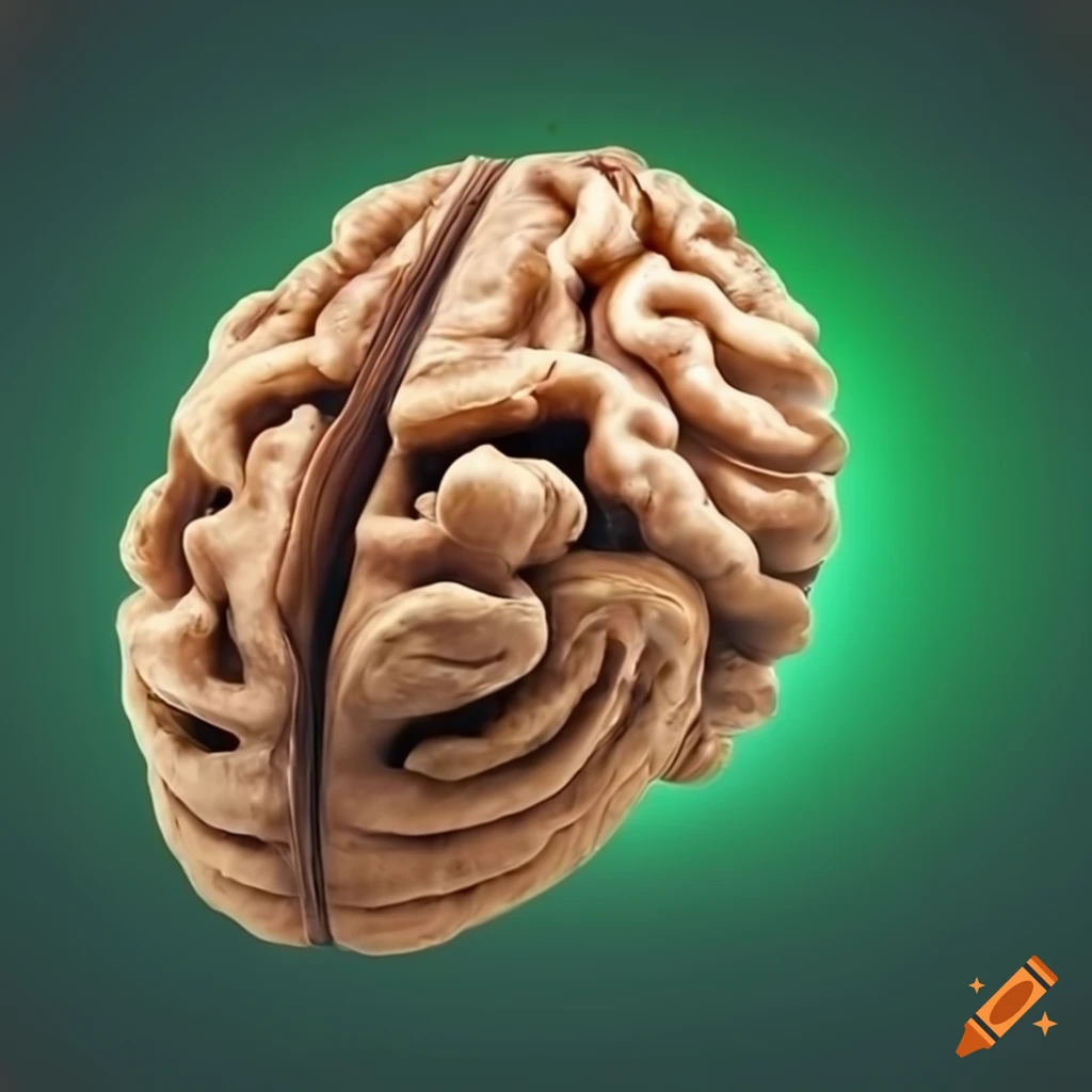 photo of a walnut shaped like a brain