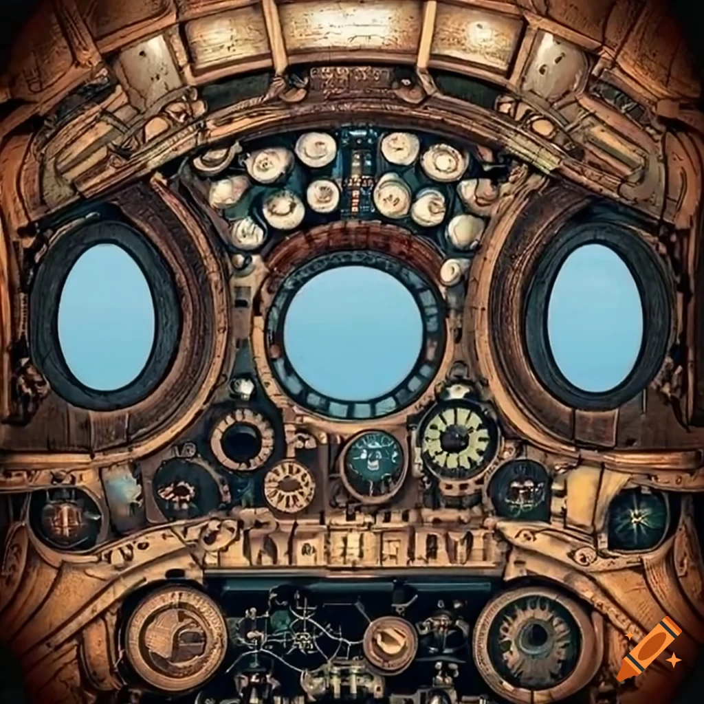 steampunk airship cockpit