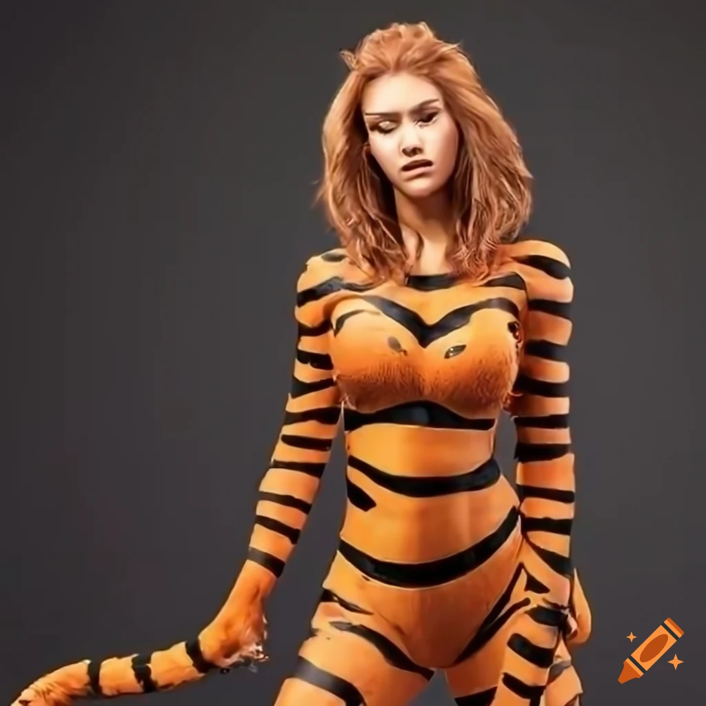 realistic depiction of Jessica Alba as Tigra from Marvel comics