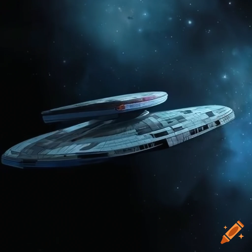 graphic of a gloomy starship enterprise