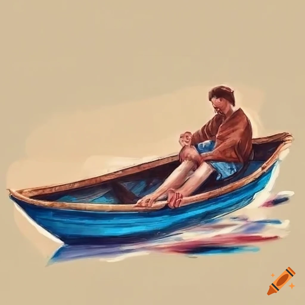man rowing a boat