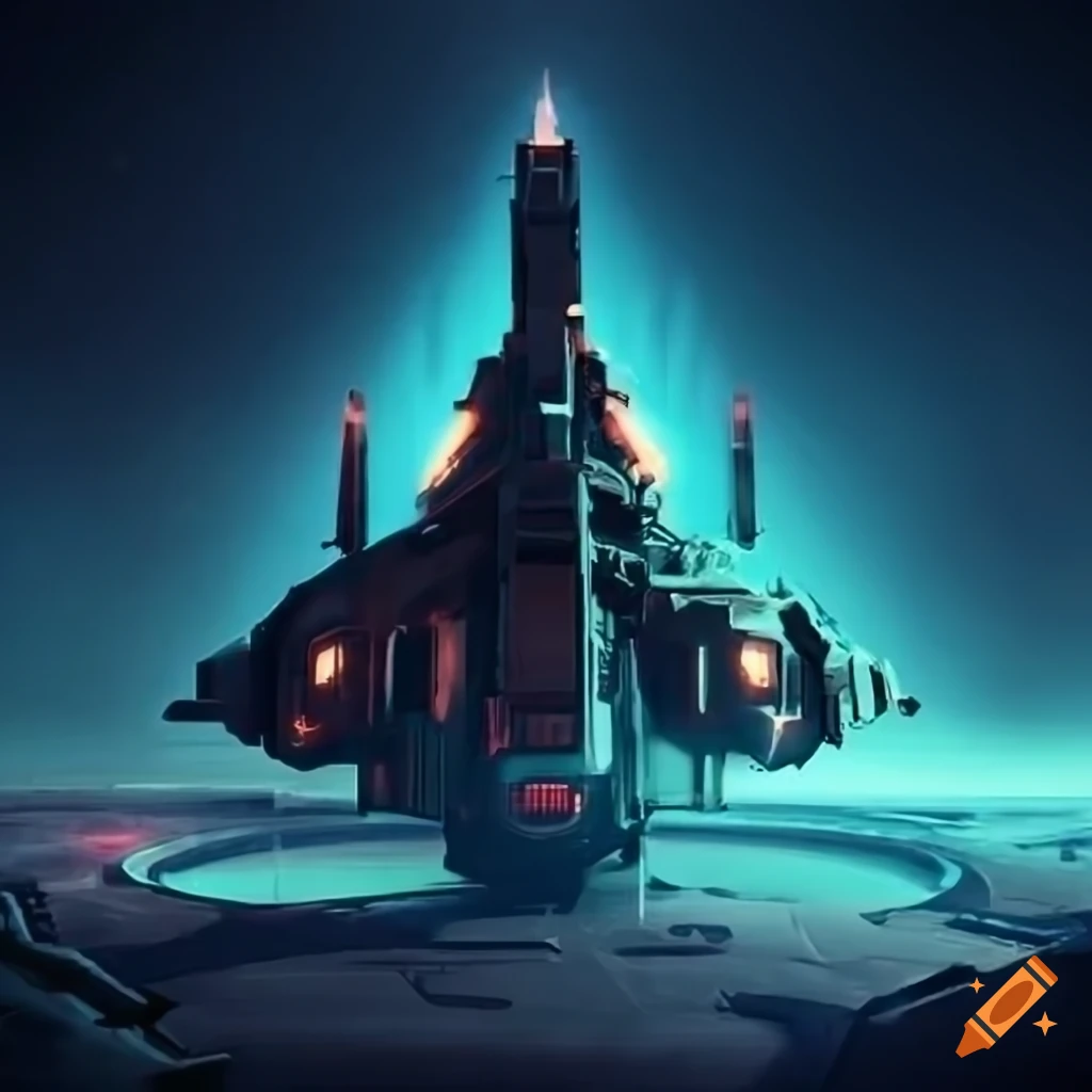 lo-fi sci-fi spaceship