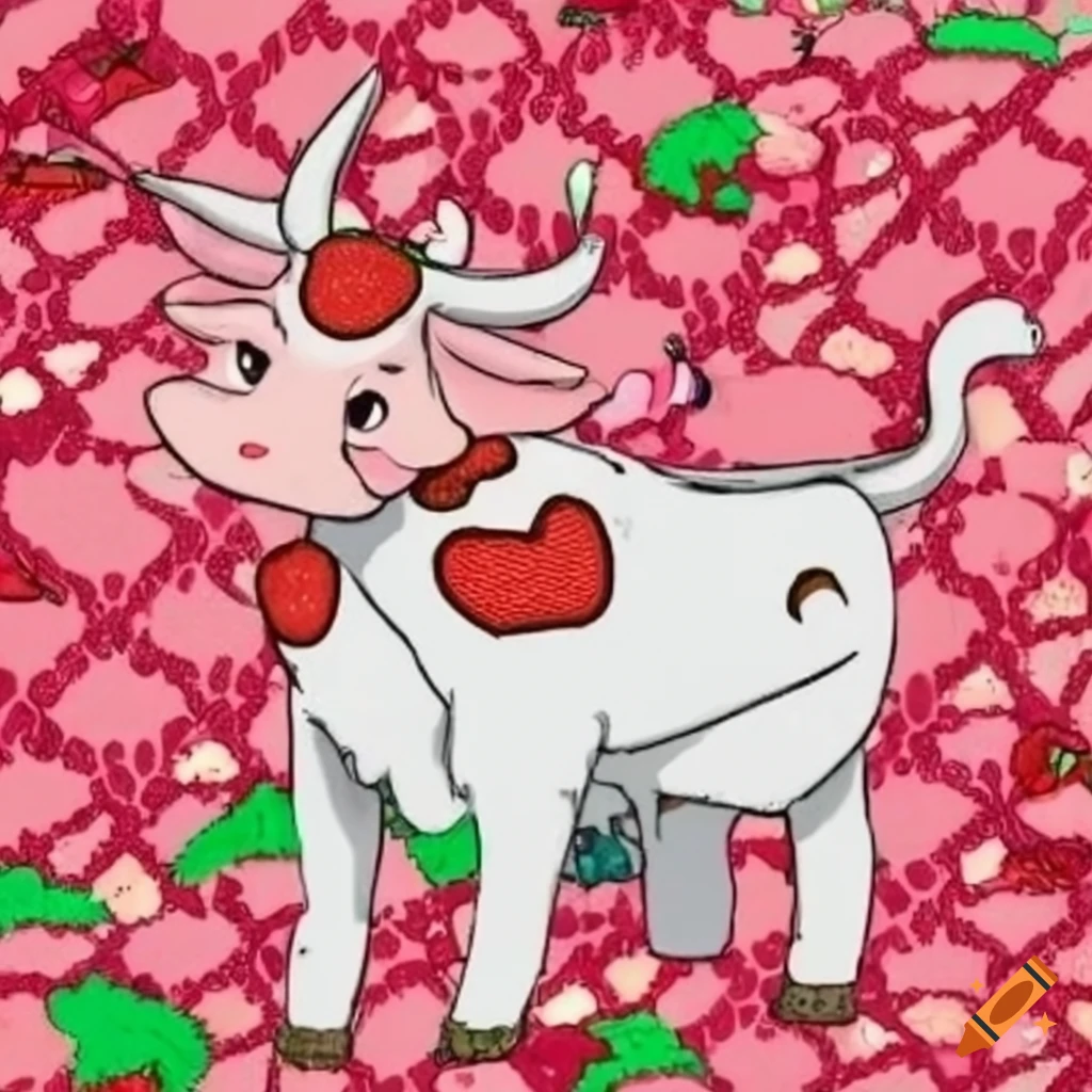 Strawberry cow on Craiyon