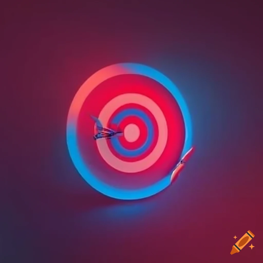 Target logo design with a flying drone twist