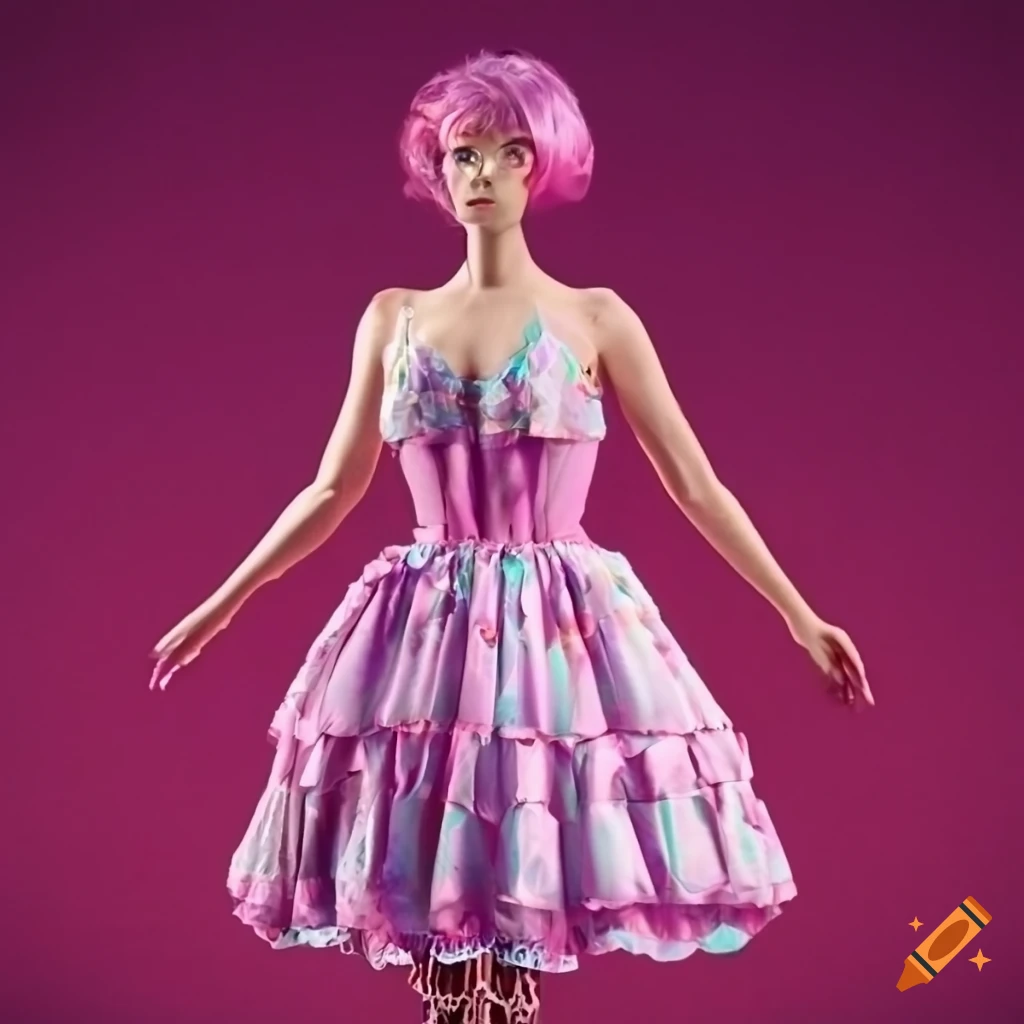 creative dress made from cupcake wrappers