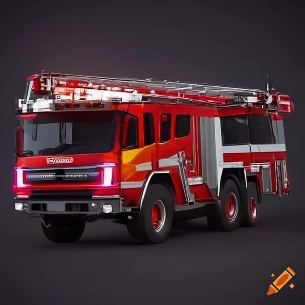 ultra realistic fire truck
