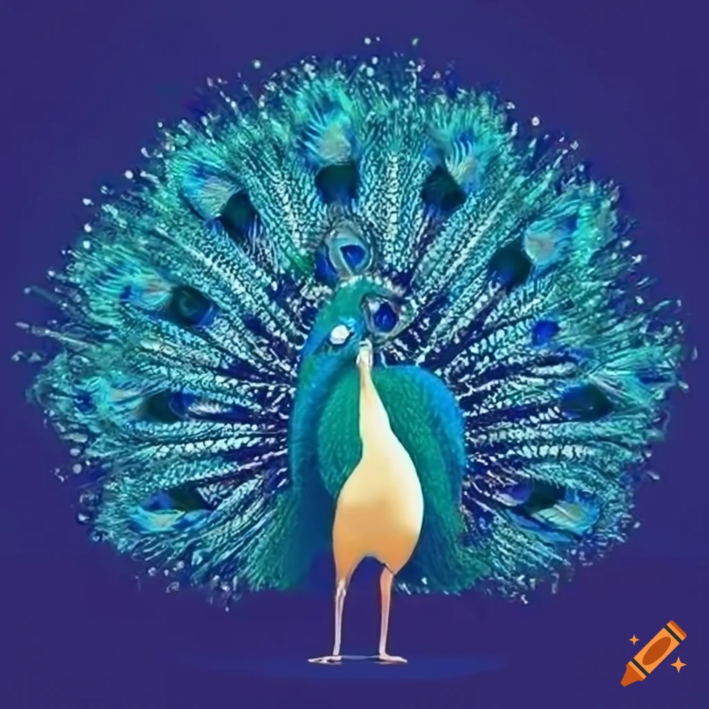 fashion brand logo with peacock theme