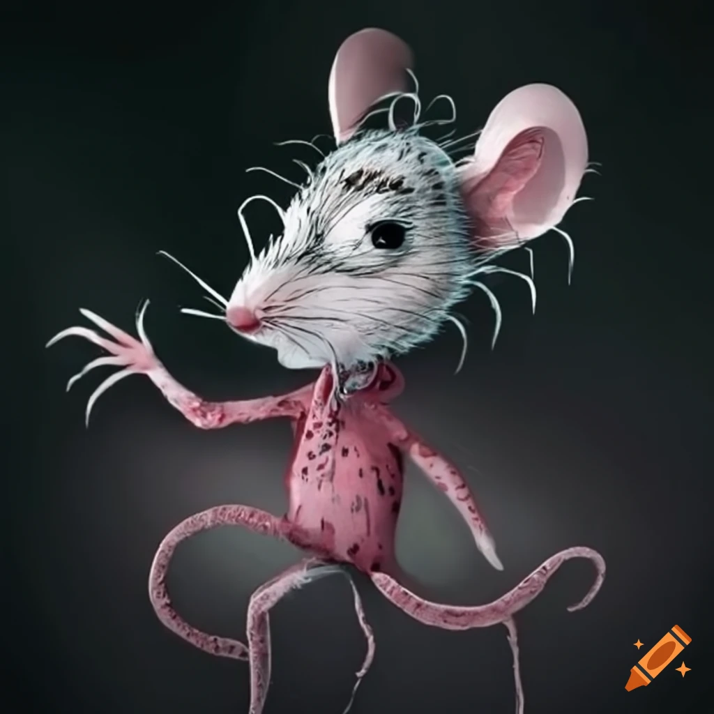 mouse in Tim Burton style