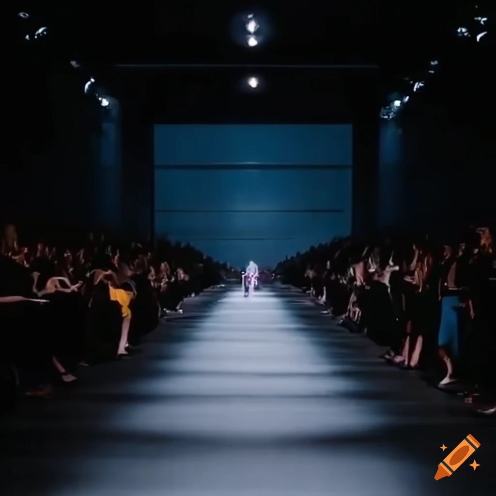 fashion show runway with enthusiastic audience