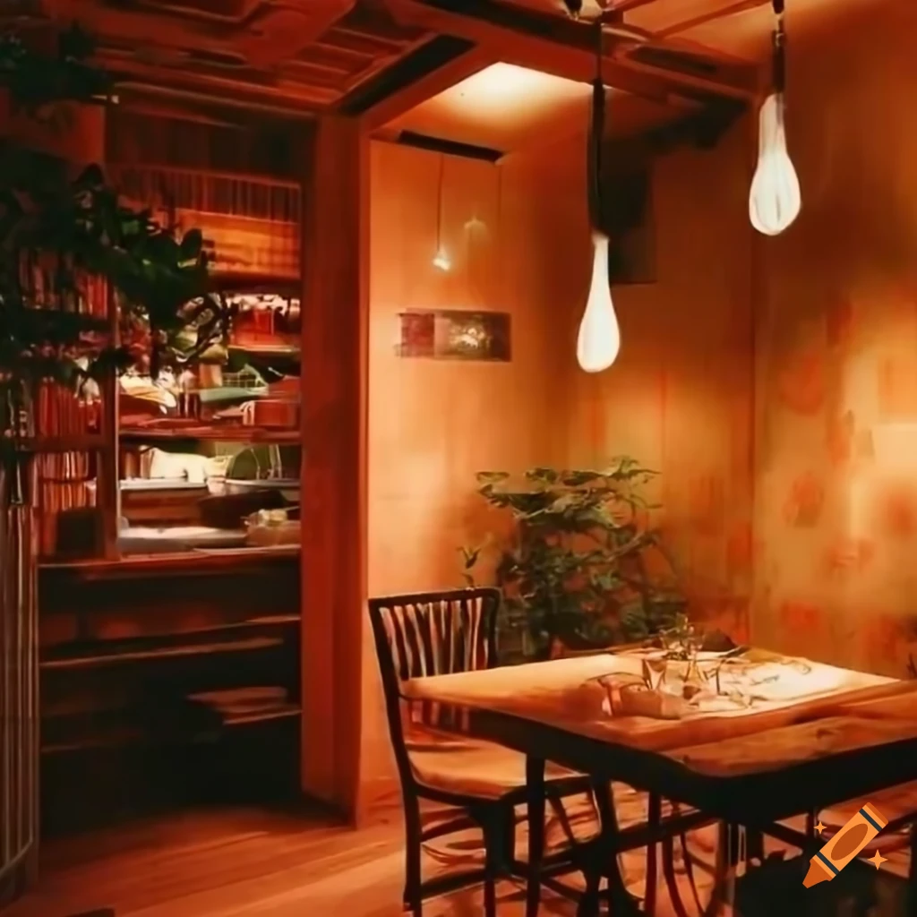 cozy interior of a Korean café