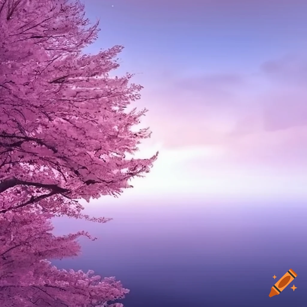 bright and beautiful sakura landscape