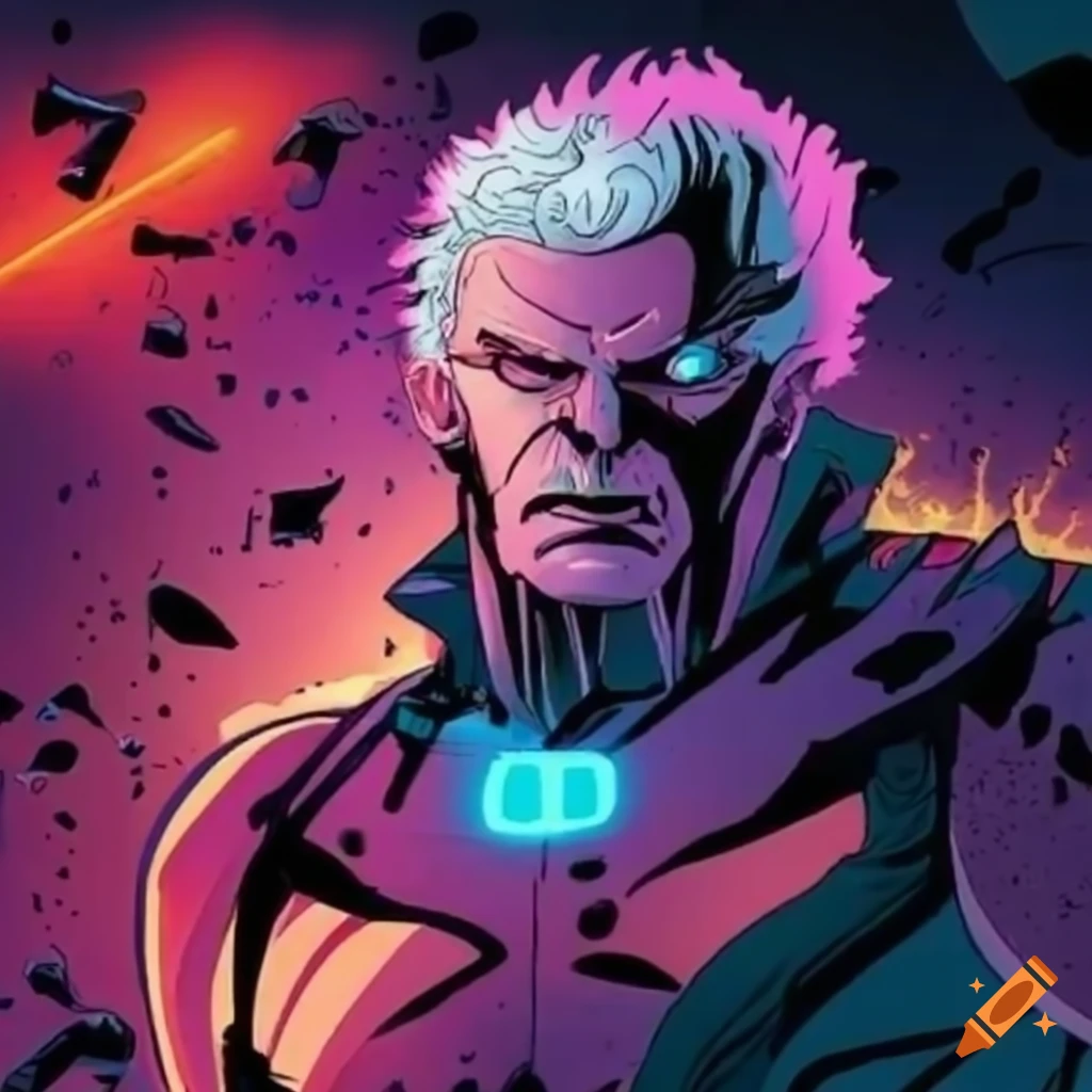 image of a powerful villain controlling the elements