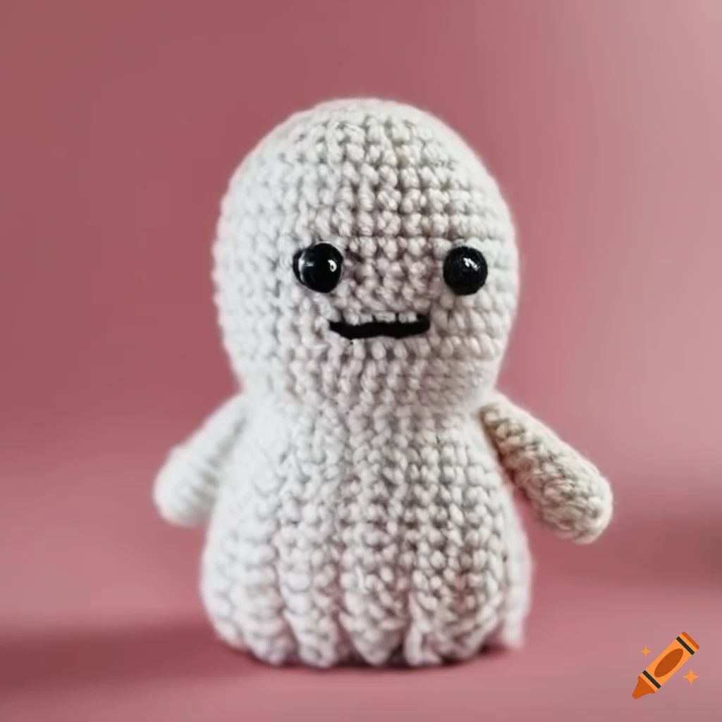 amigurumi figure of a cute ghost