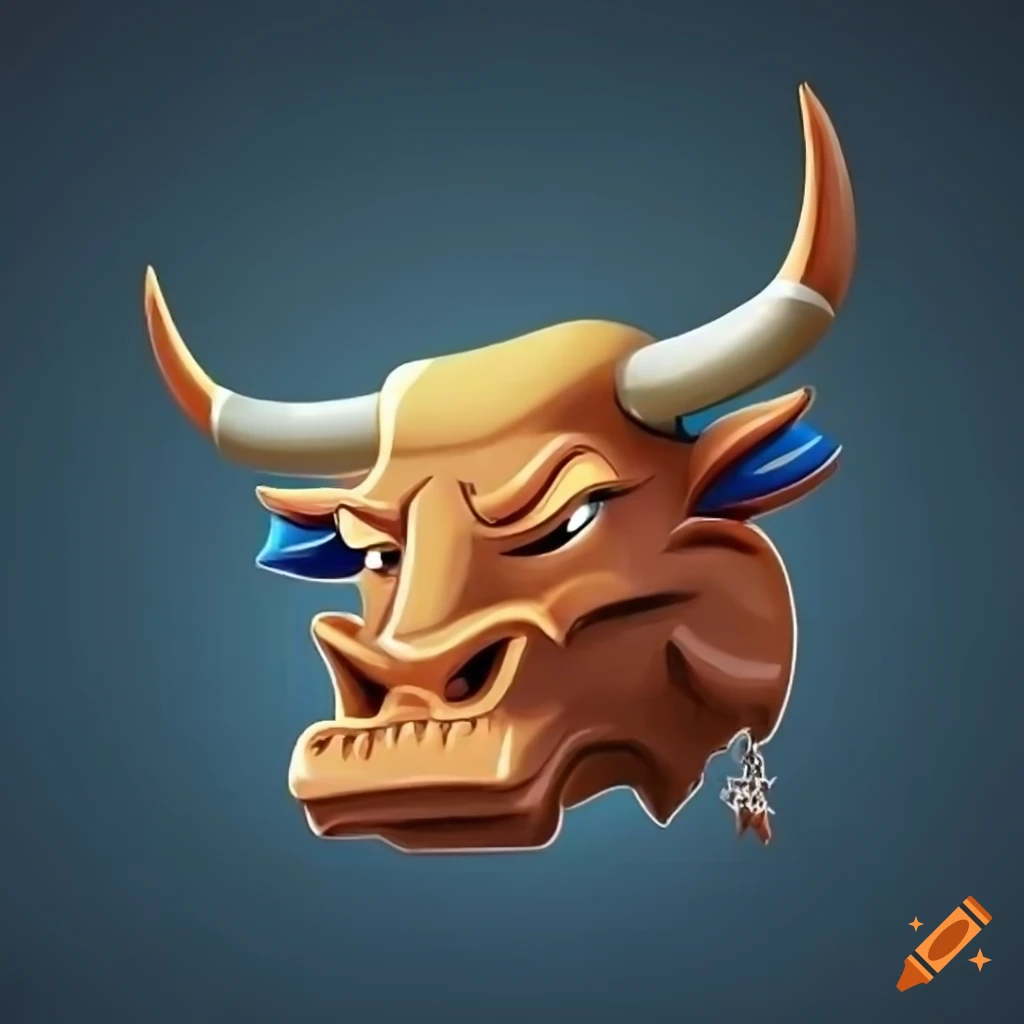 crypto bull character illustration