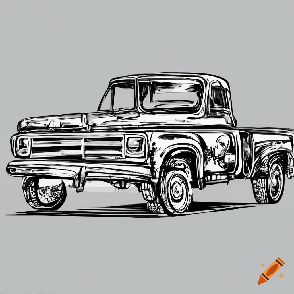 vintage pickup truck on the highway