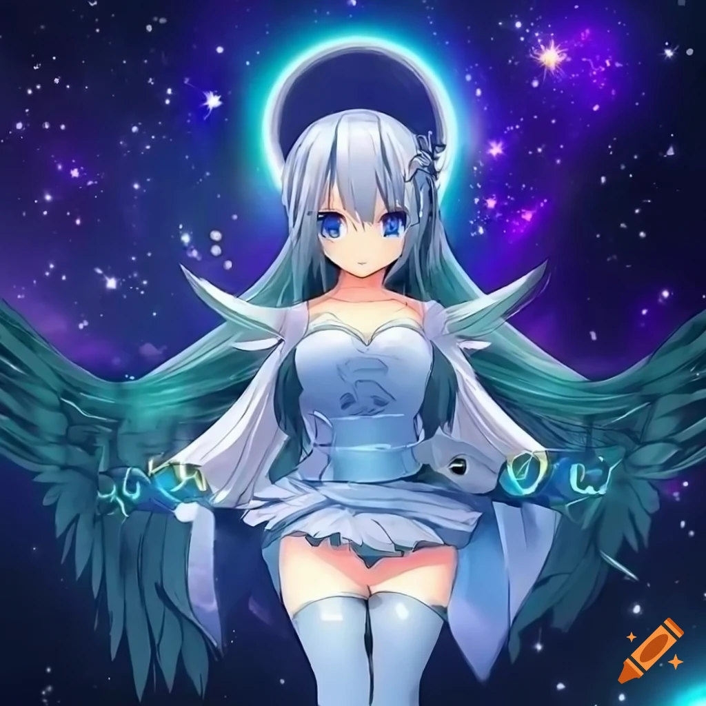 Beautiful Starry Celestial Anime Girl