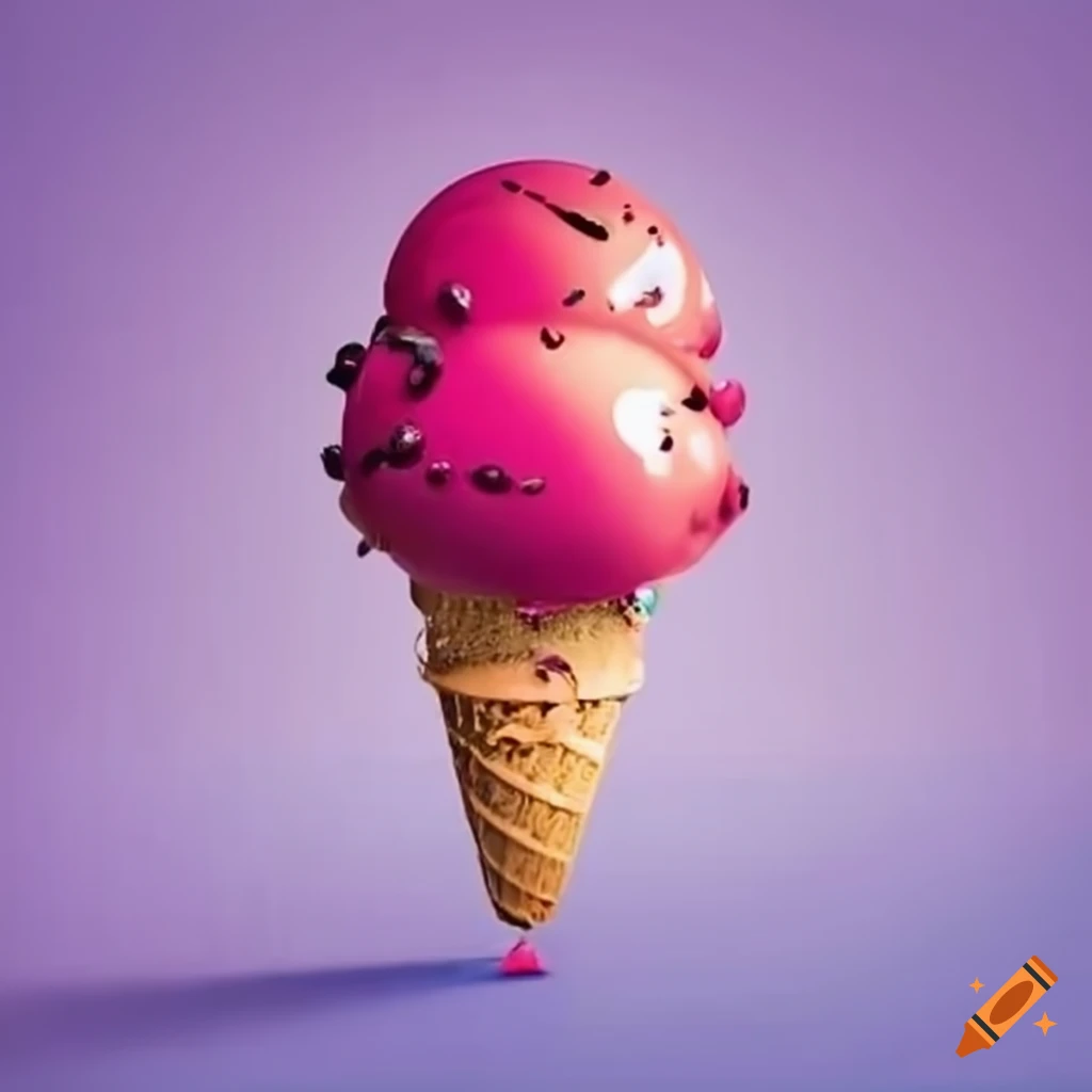 person holding ice cream and balloon