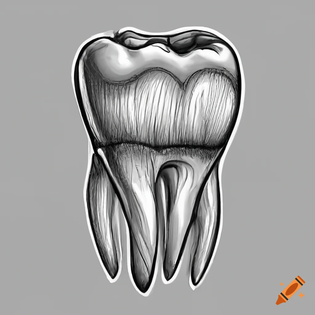 figurine of an angry tooth