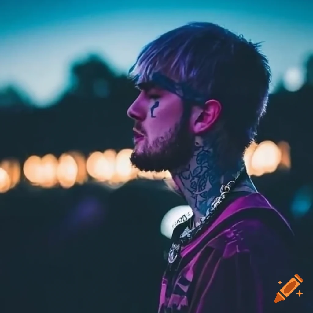 Lil Peep looking exhausted