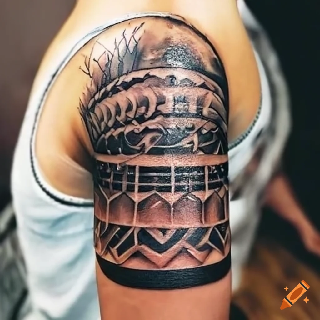 Design of a stylish armband tattoo for men on Craiyon