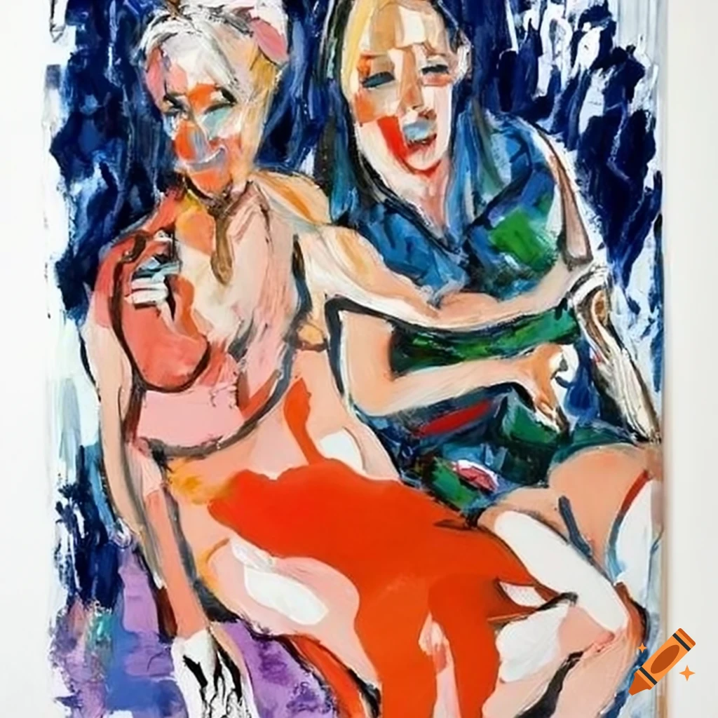 figurative mixed media oil painting by David Salle, Cecily Brown, Lucian Freud, and Helen Frankenthaler