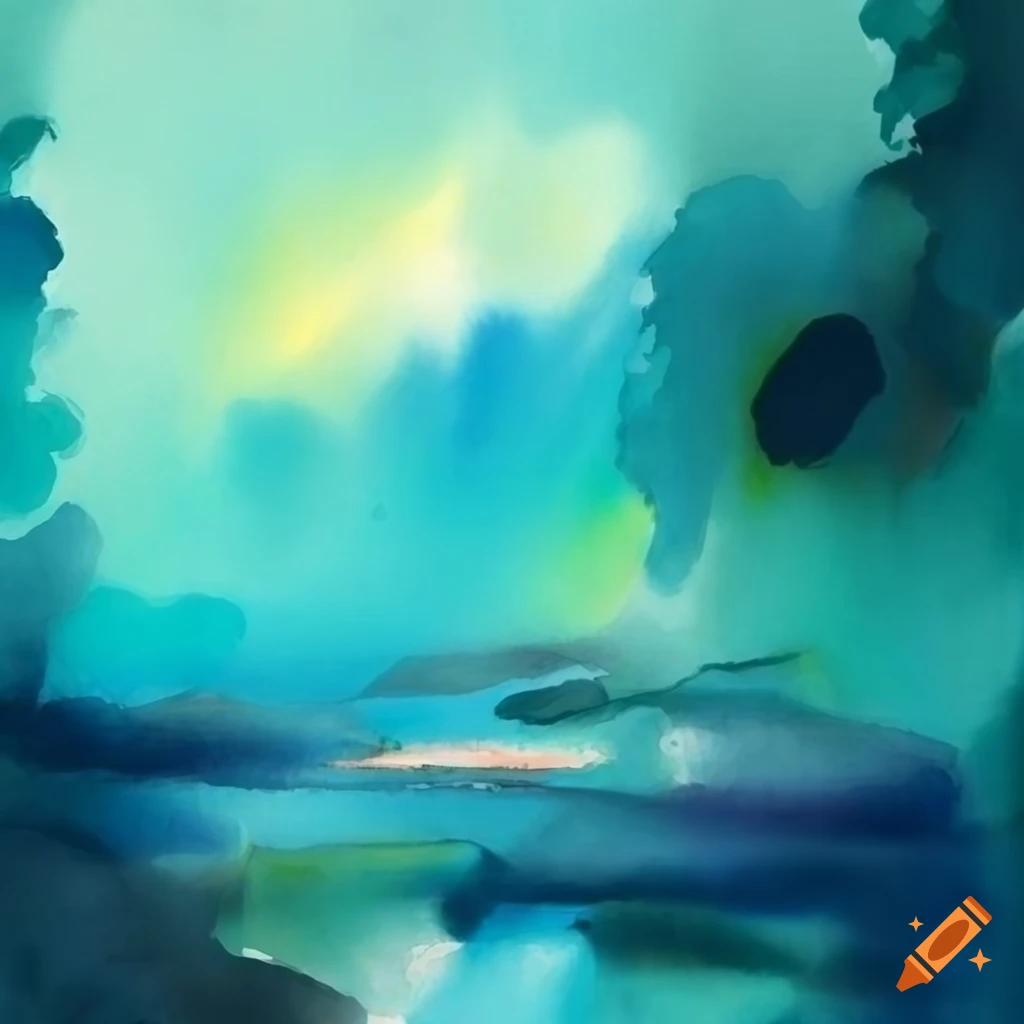 abstract watercolor painting inspired by a haiku