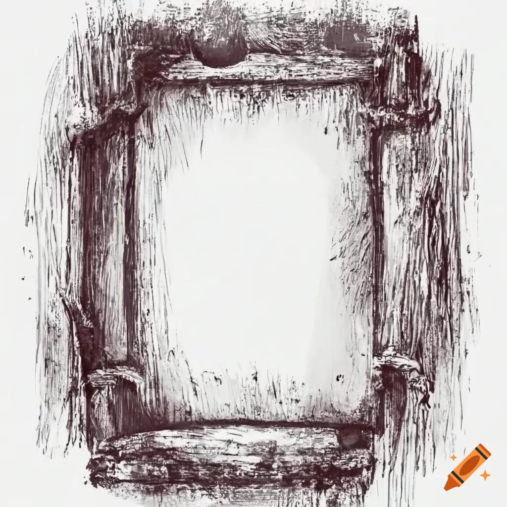 Baldur's Gate-style frame on white background