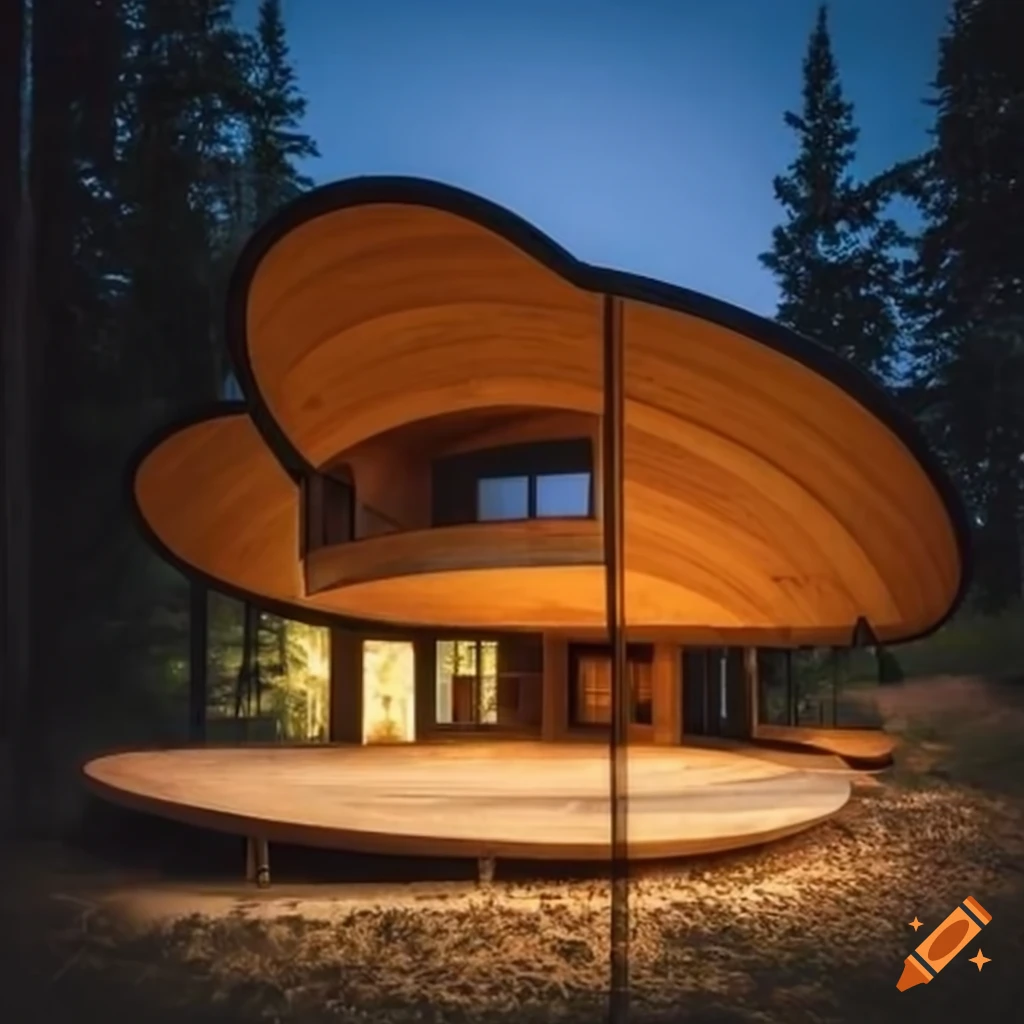 extravagant modern house with rounded corners