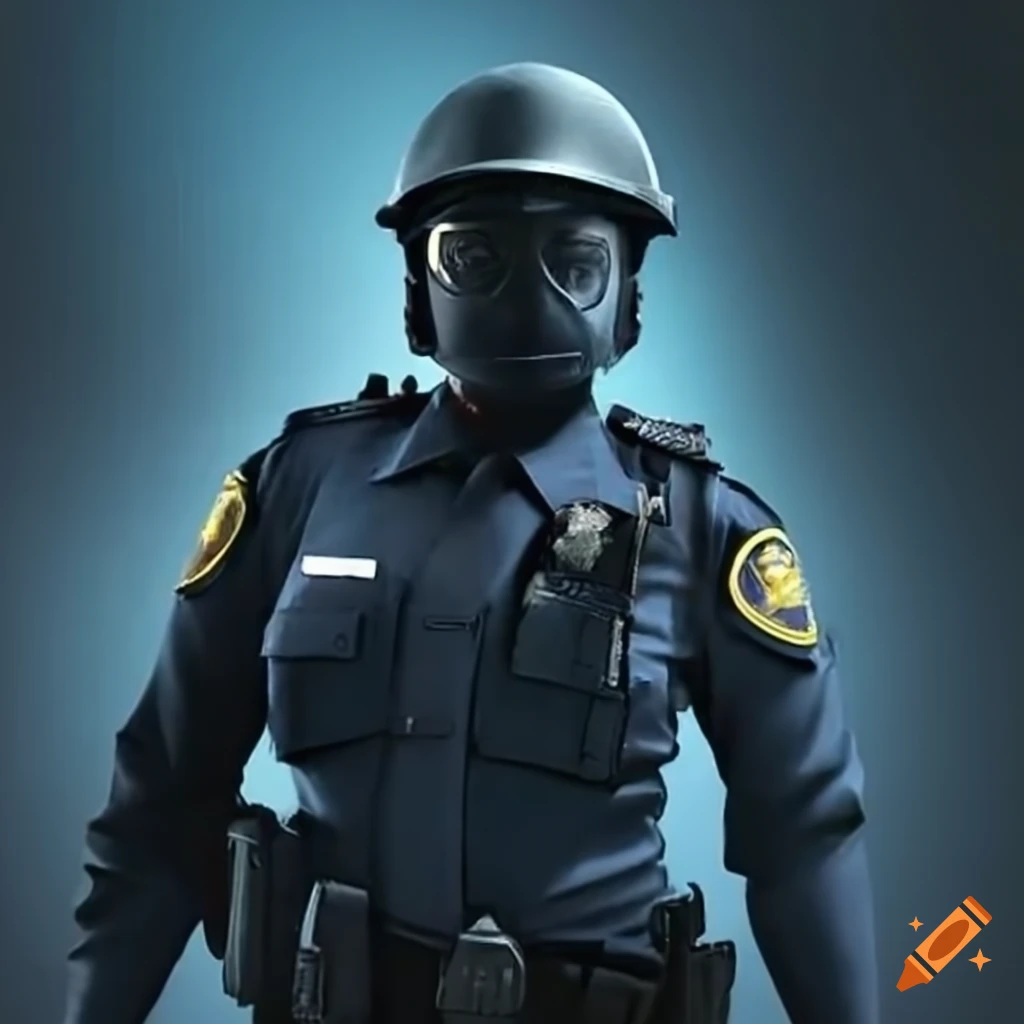 illustration representing a police officer