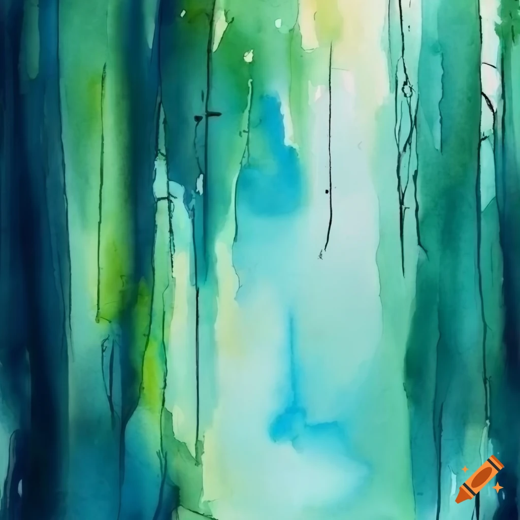abstract watercolor painting inspired by a haiku