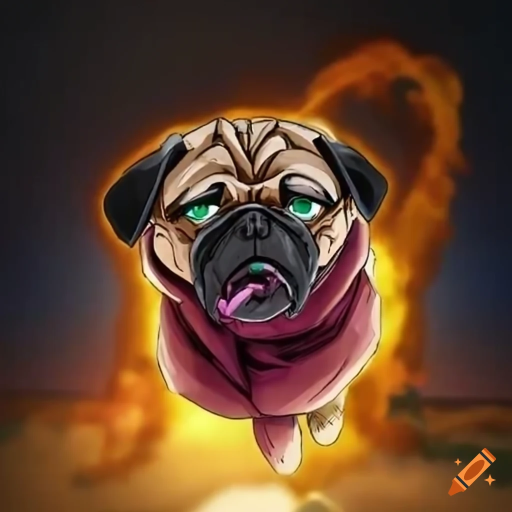 pug with Broly’s power aura