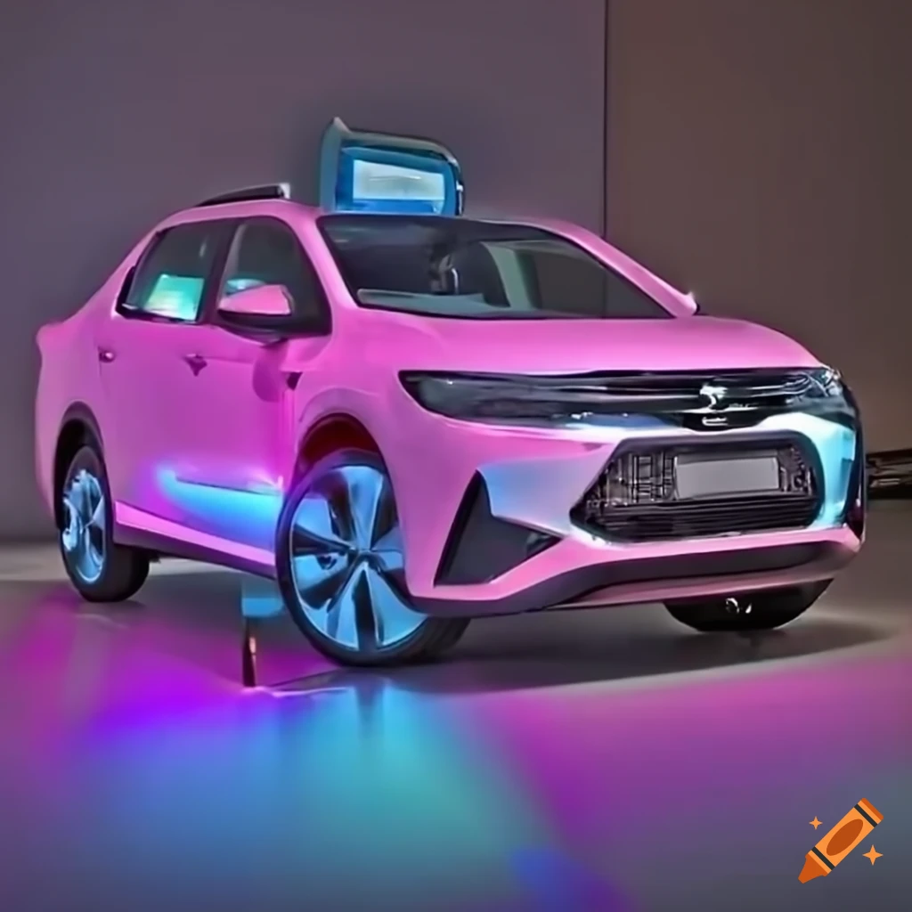 photo of the new "Shuffler" car by Webbed in a showroom
