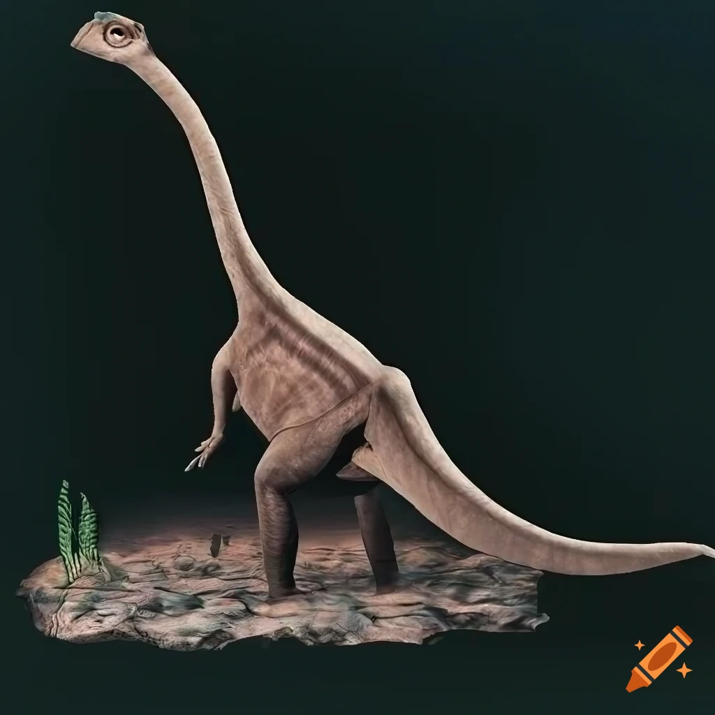 rear view of a detailed Hadrosaurus dinosaur