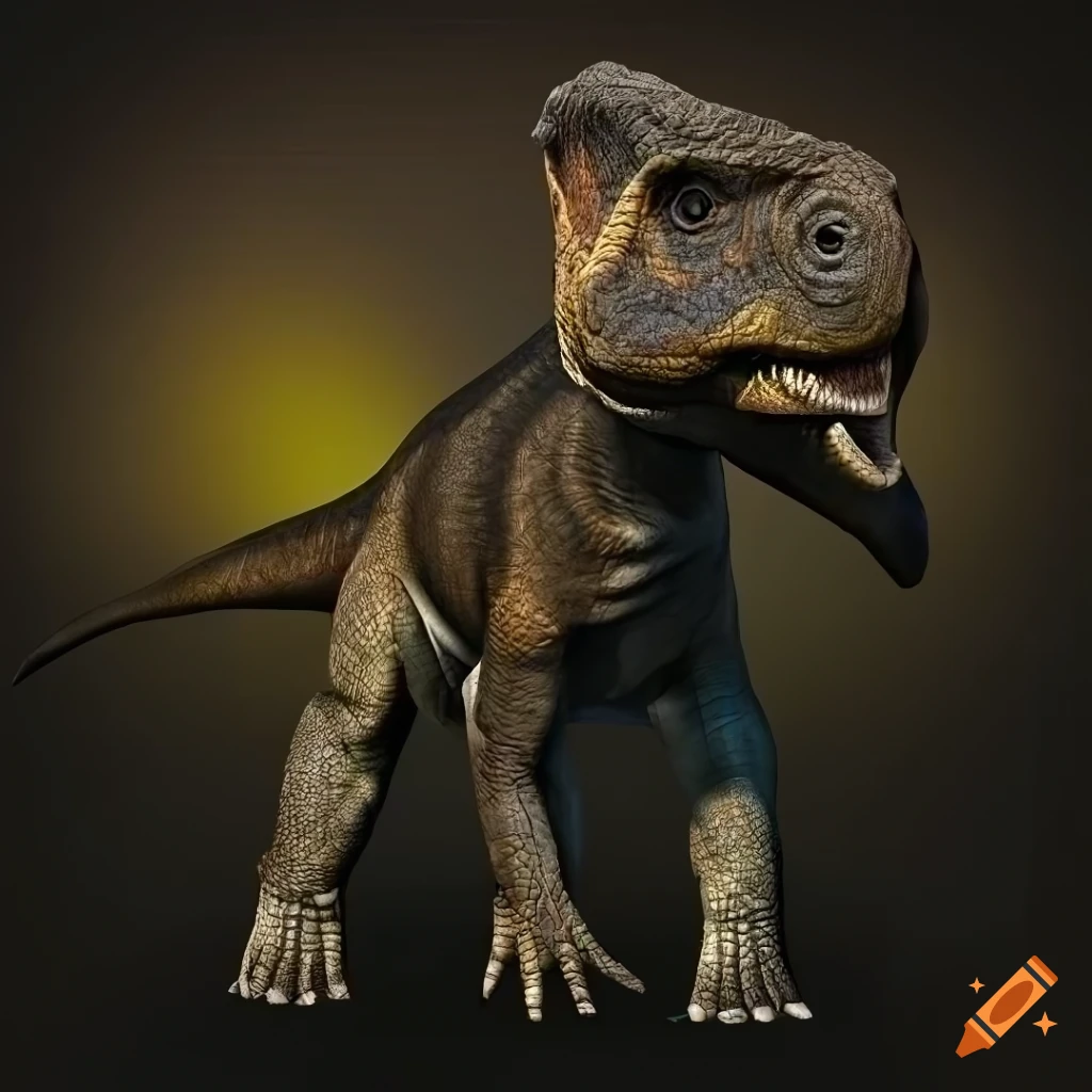 colorful dinosaur with lizard-like pattern and elephant-like skin texture