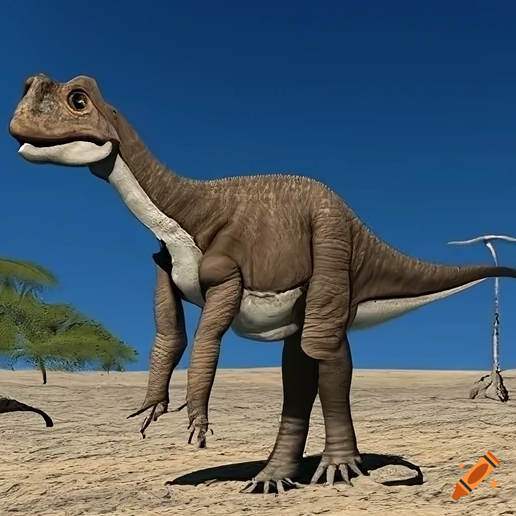 colorful dinosaur with lizard-like pattern and elephant-like skin texture