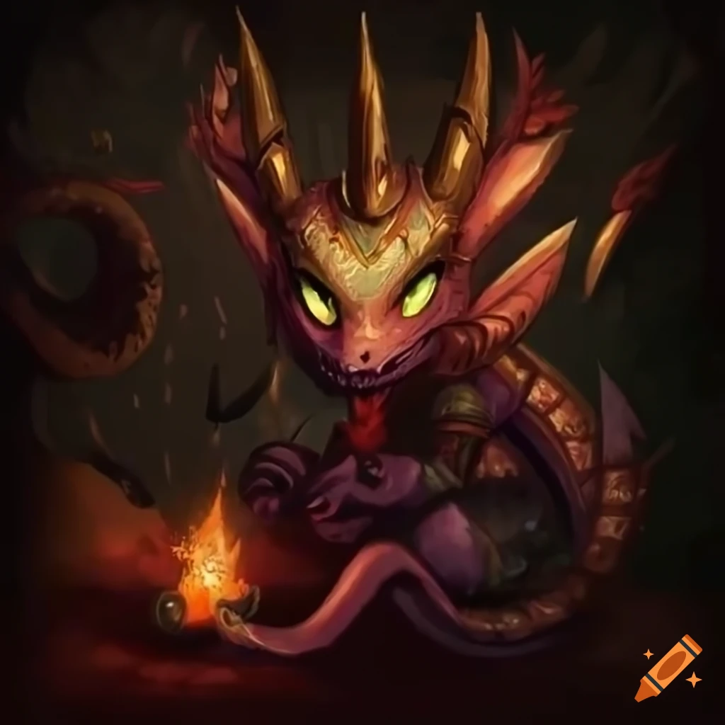 illustration of a fierce kobold queen
