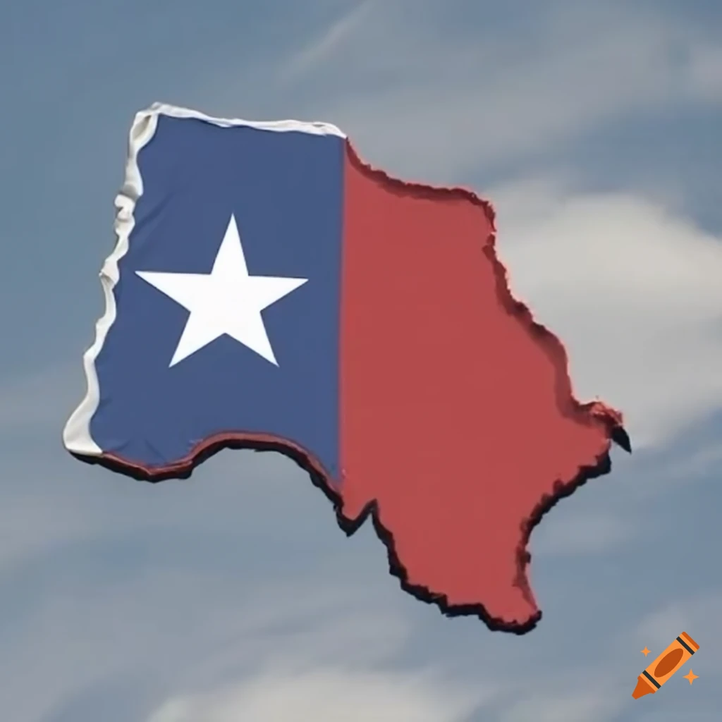 Texas flag waving in the wind
