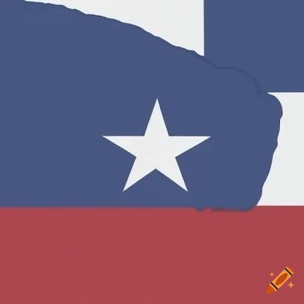 Texas flag waving in the wind