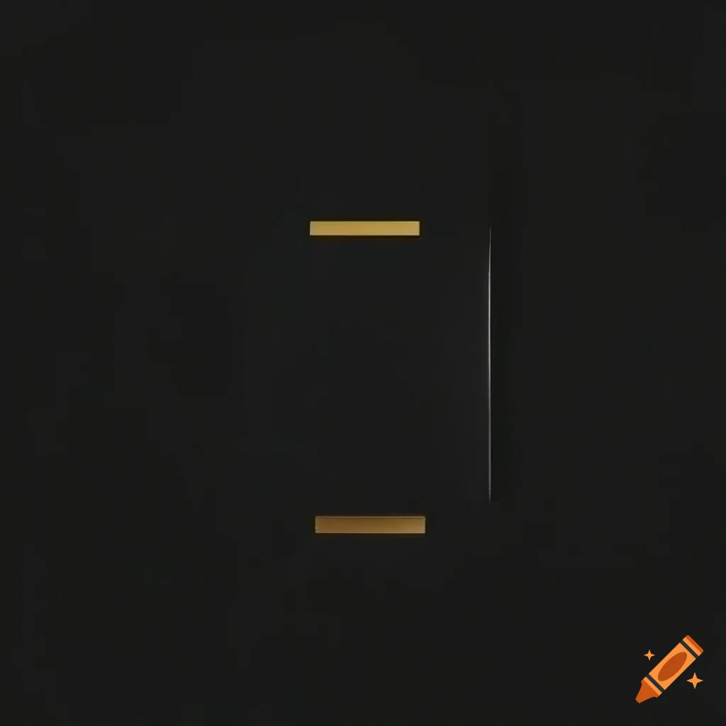 minimalist black, white, and gold ID card design