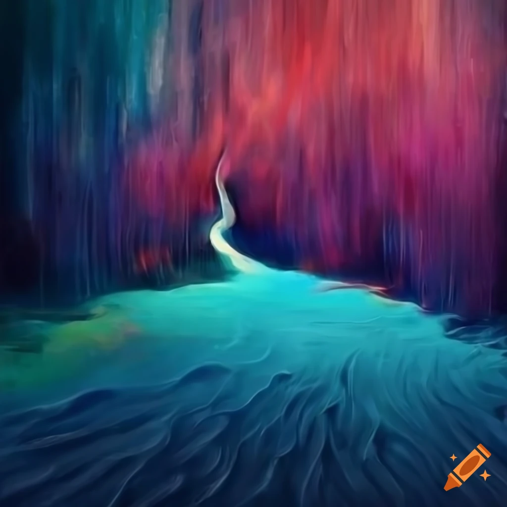 abstract and surreal painting inspired by a haiku
