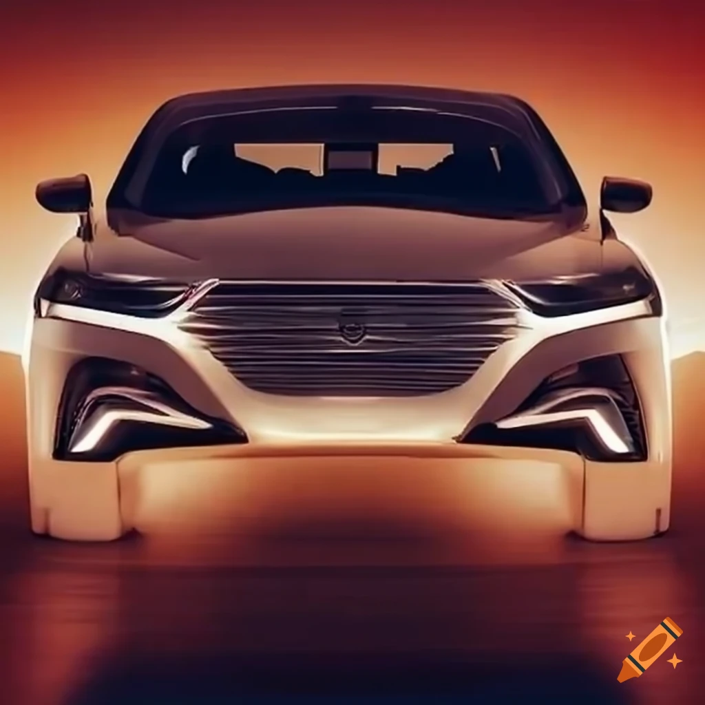 futuristic family sedan car