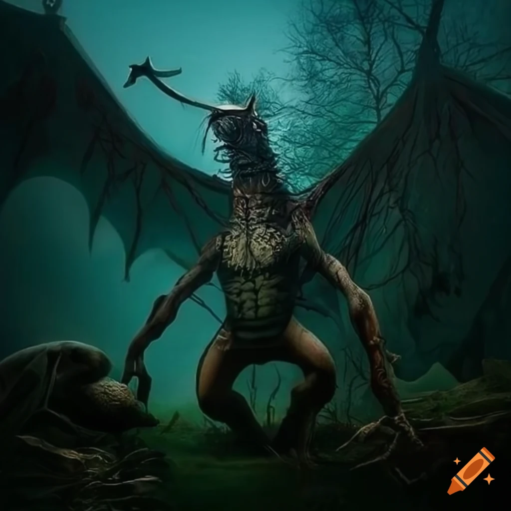 photograph of a vivid and detailed depiction of Draghkar from Wheel of Time