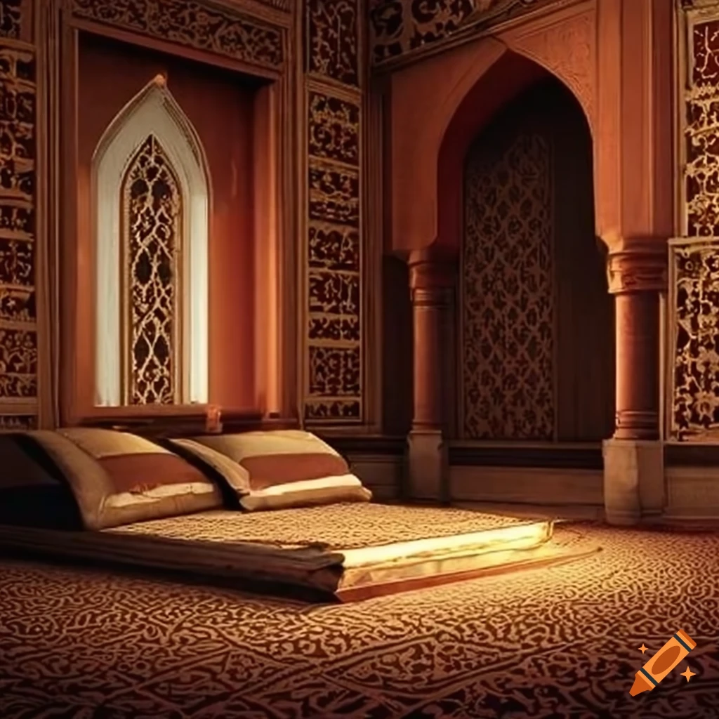 image of an ancient arabic bedroom