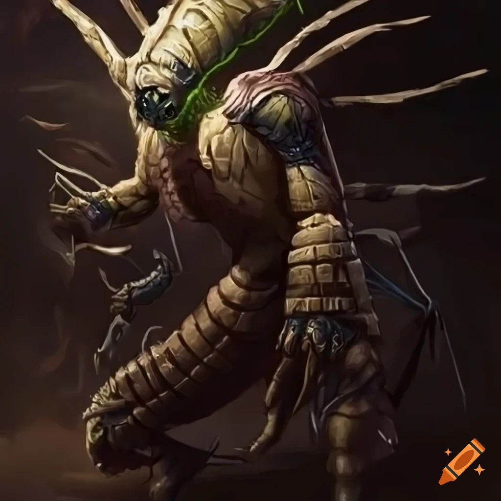 Devouring Insectoid Image of a fierce insectoid warrior on Craiyon