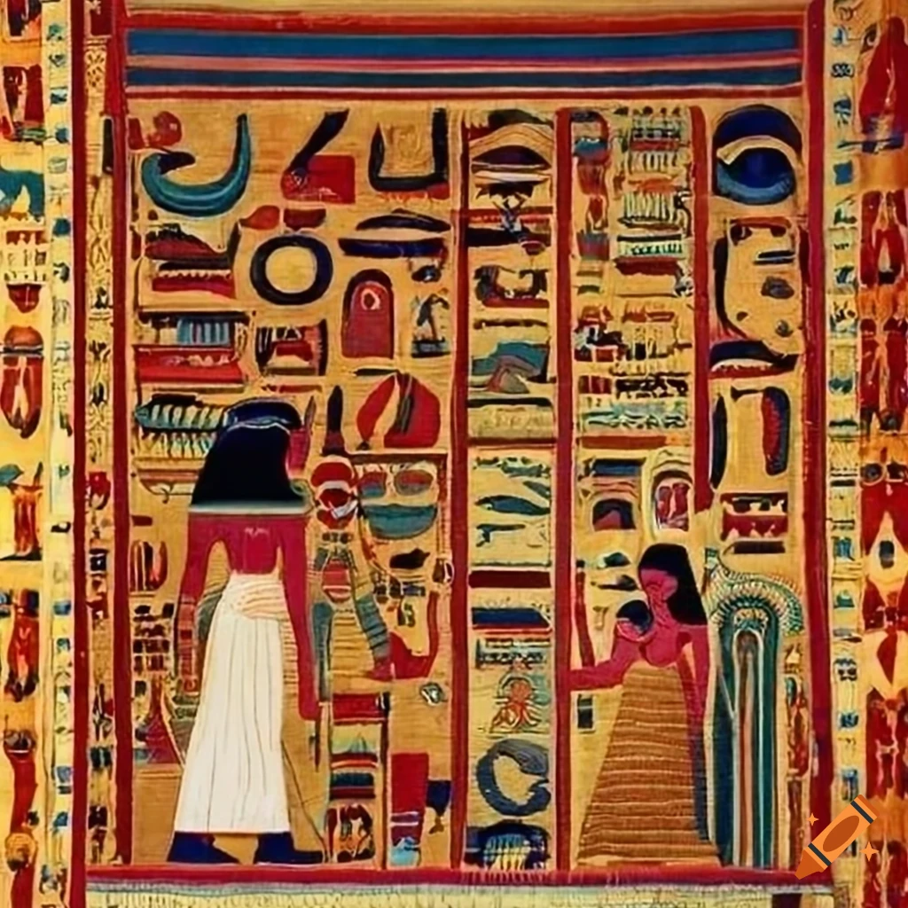 colorful tapestry from ancient Egypt
