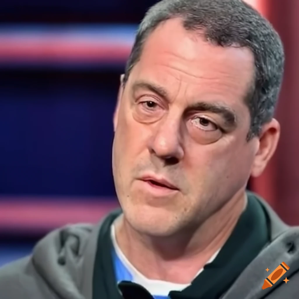 Paul Chryst answering questions on live TV
