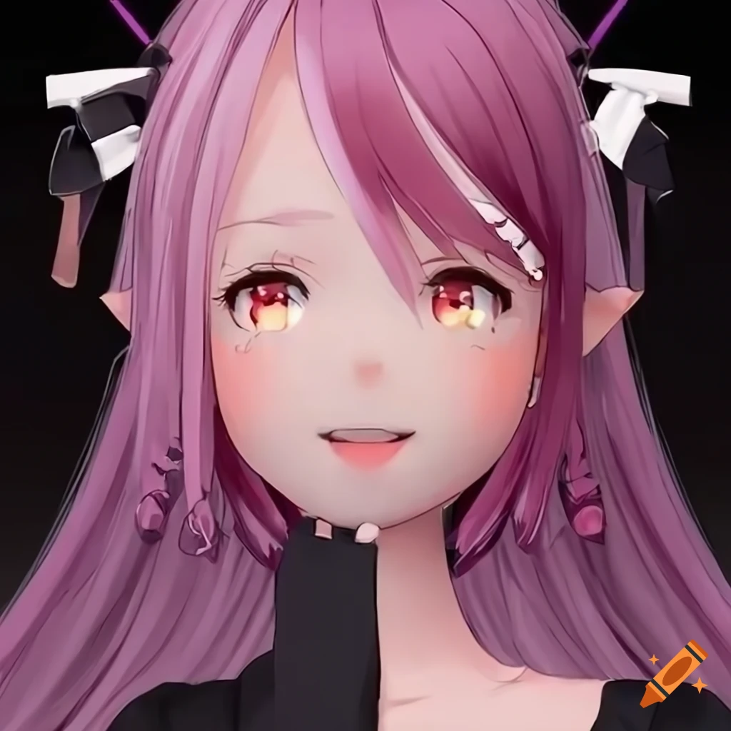 anime idol with side pigtail