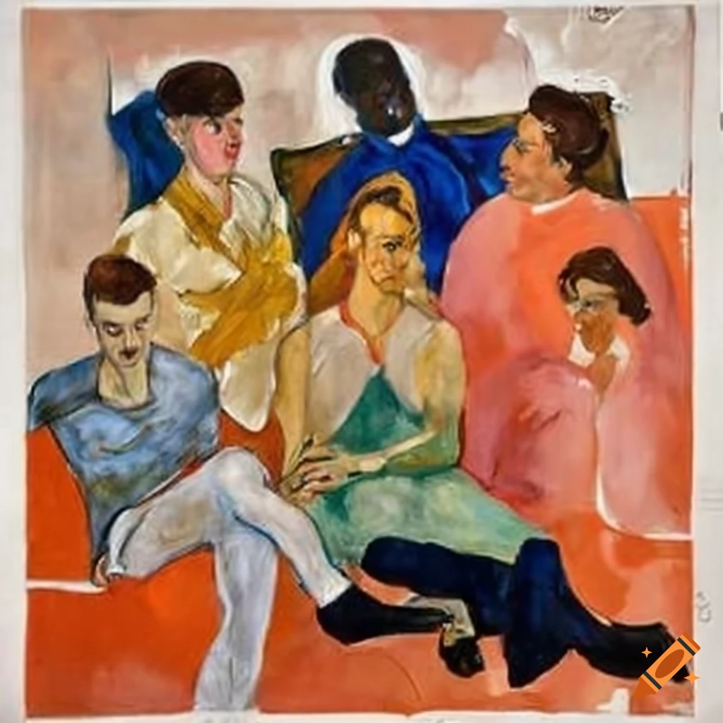 mixed media figure study painting by David Salle, Lucian Freud, Helen Frankenthaler, John Singer Sargent, and Egon Schiele