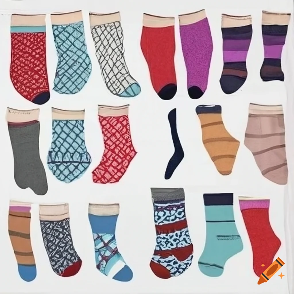 a set of six socks
