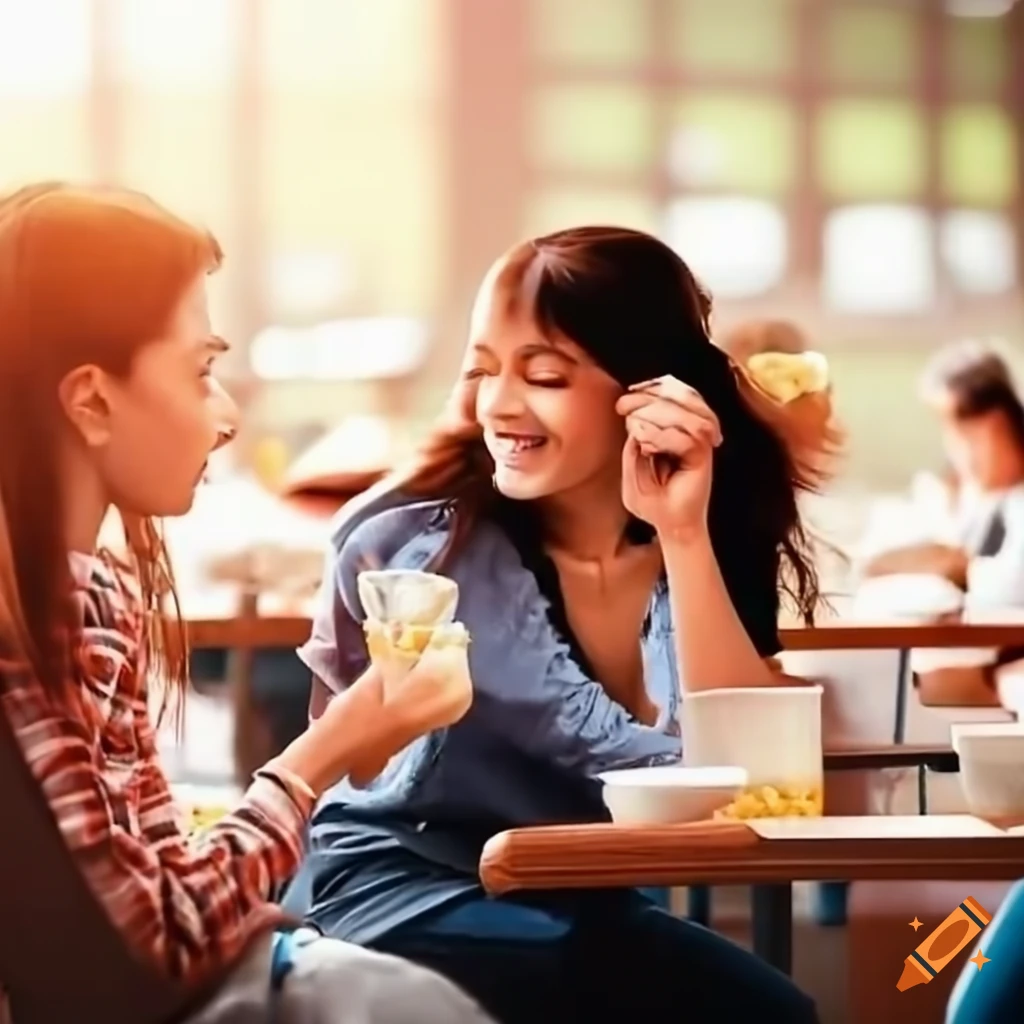 people dining at a college canteen